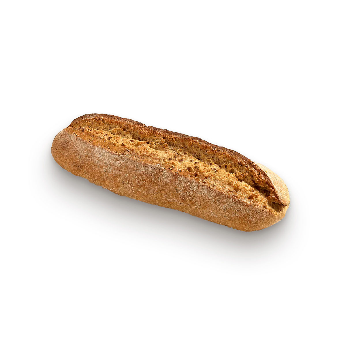Wholemeal linseed baguette